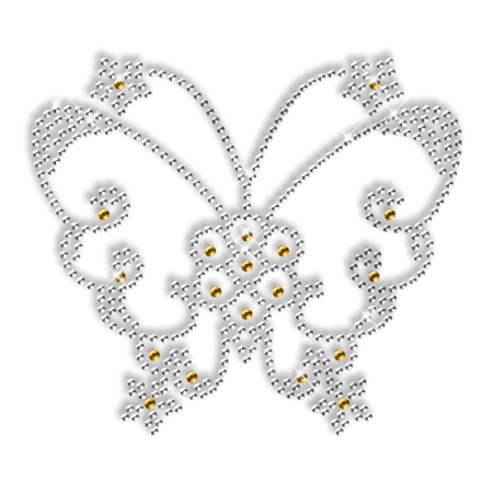 Simple Image Hotfix Rhinestone Butterfly Design