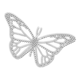 Clear Crystal Butterfly Hotfix Diamante Motif