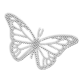 Clear Crystal Butterfly Hotfix Diamante Motif
