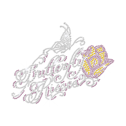 Imaginative Butterfly Motif Iron-on Rhinestone Transfer