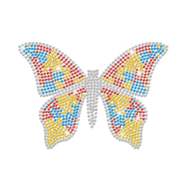 A Brightly-Coloured Butterfly Hotfix Bling Motif