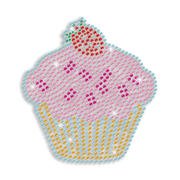 Cute Cupcake Iron-on Rhinestone Transfer