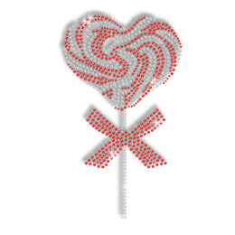 Crystal & Ruby Lollipop Iron-on Rhinestone Transfer