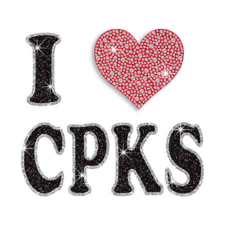 Dark I Heart Cupcakes Glitter Iron-on Transfer Design