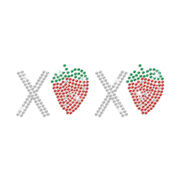 Funny Rhinestone Strawberries Design Iron on Transfer