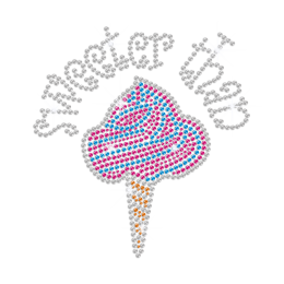 Sweeter Than Ice Cream New Design Hotfix Rhinestones Motif