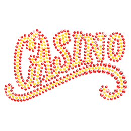 Rhinestone Bling Casino Lettering Iron ons