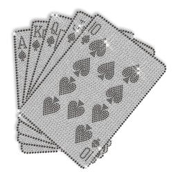 Playing Cards Rhinestone Iron on Design for T shirt