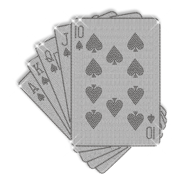 Playing Cards Hot fix Studs Pattern Motif