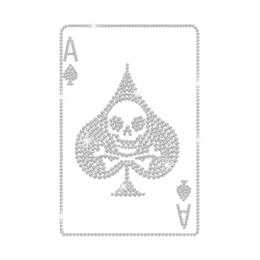 Bling Ace of Spades Iron on Rhinestud Transfer Motif