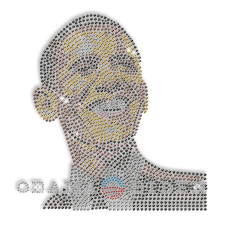 Custom Best Sparkling Obama Diamante Iron on Transfer Motif for Shirts