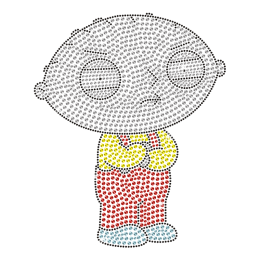 Shining Lovely Stewie Griffin Rhinestone Iron on Transfer Pattern for Clothes