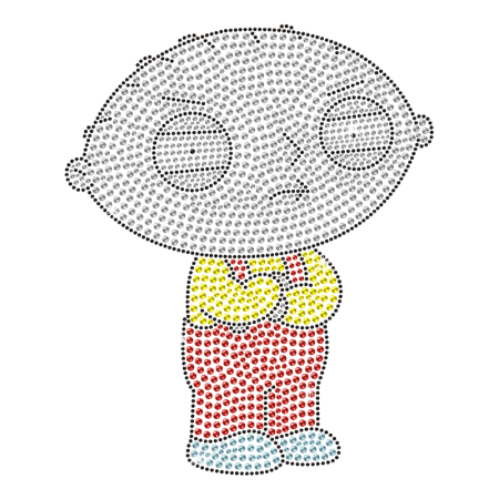 Shining Lovely Stewie Griffin Rhinestone Iron on Transfer Pattern for Clothes