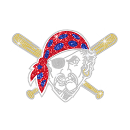 Custom Pirate Hot fix Rhinestone Transfer for Cloth