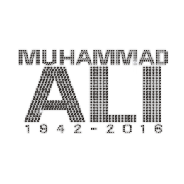 Lament Muhammad Ali\'s Death Iron on Rhinestone Transfer Motif
