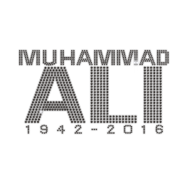 Lament Muhammad Ali's Death Iron on Rhinestone Transfer Motif