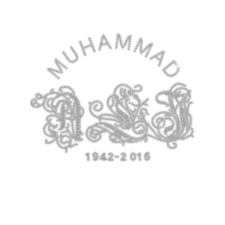 Forever Muhammad Ali Iron on Rhinestone Transfer