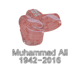 Muhammad ALI 1942-2016 Custom Heat Press Rhinestone Transfers Design