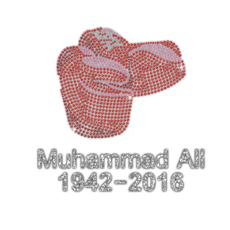 Muhammad ALI 1942-2016 Custom Heat Press Rhinestone Transfers Design