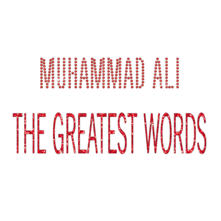 Glittering Greatest Word Muhammad ALI Rhinestone Iron On