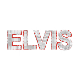 Bling Elvis Iron on Rhinestone Transfer Motif