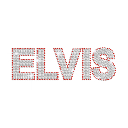 Bling Elvis Iron on Rhinestone Transfer Motif