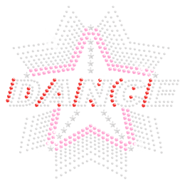 Iron on Stone Shining Star Dance Rhinestone Transfer