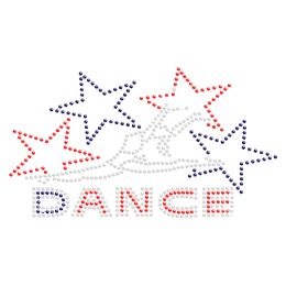 Rhinestone Hotfix Gymnast Dance Transfer for t shirt