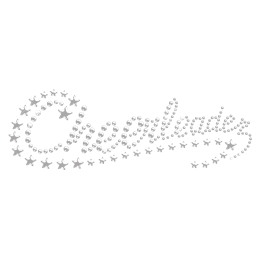 Crystal Cheer with Bling Stars Hot fix Motif for Clothing