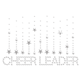 Clear Crystal Cheer Leader Rhinestone Transfer Pattern