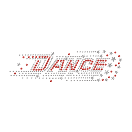 Hotfix Stone Red Dance with Bling Stars Pattern Transfer