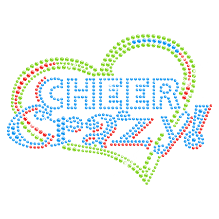 Bling Bling Iron on Stone Cheer Crazy Motif for t shirt