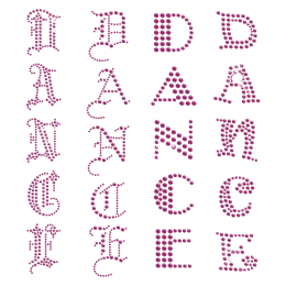 Hotfix Crystal Dance Lettering Transfer Rhinestone Design