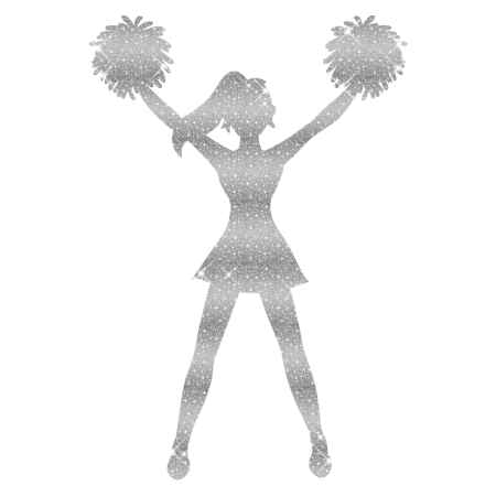 Shining Cheerleader Iron On Holofoil Transfer