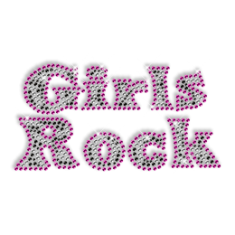 Girl Rocks Wholesale Rhinestone Transfer Design