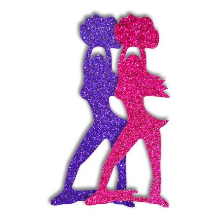 Cheerleading Iron on Glitter Motif Design