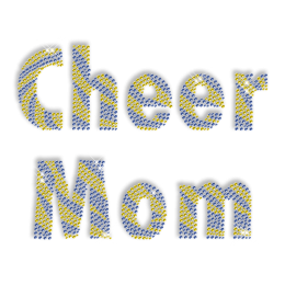 Rhinestone Design Cheer Mom Lettering Iron ons