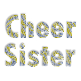 Cheer Sister Iron on Stone Transfer Pattern