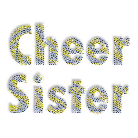 Cheer Sister Iron on Stone Transfer Pattern