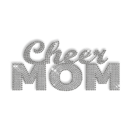 Custom Best Shinning Crystal Cheer Mom Diamante Iron on Transfer Design for Shirts