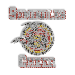 Custom Best Sparkling SEMINOLES CHEER Pure Rhinestone Iron on Transfer Design for Shirts