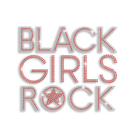 Sparkle Black Girls Rock Hot Fix Rhinestone Design