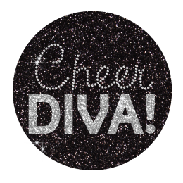 Sparkle Cheer Diva Hot fix Bling Motif