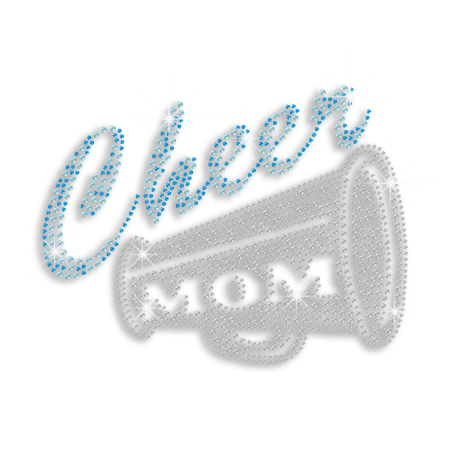 Artistic Cheer Mom Hotfix Rhinestone Transfer for Clothing