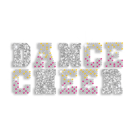Colorful Dance Cheer Sequin Glitter Iron on Transfer