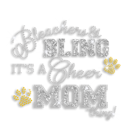 Crystal Bling Mom Cheer Rhinestone Glitter Iron on Design