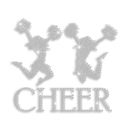 Crystal Cheer Dance Rhinestone Iron on Transfer Design