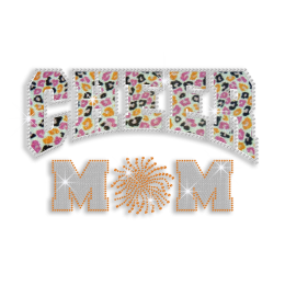 Fashionable Cheer Mom Hotfix Glitter Crystal Transfer