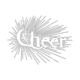 Stellated Crystal Cheer Iron-on Rhinestone Transfer