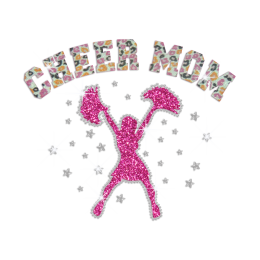 Hot Dancing Cheer Mom Heat Press Bling Glitter Rhinestone Transfer